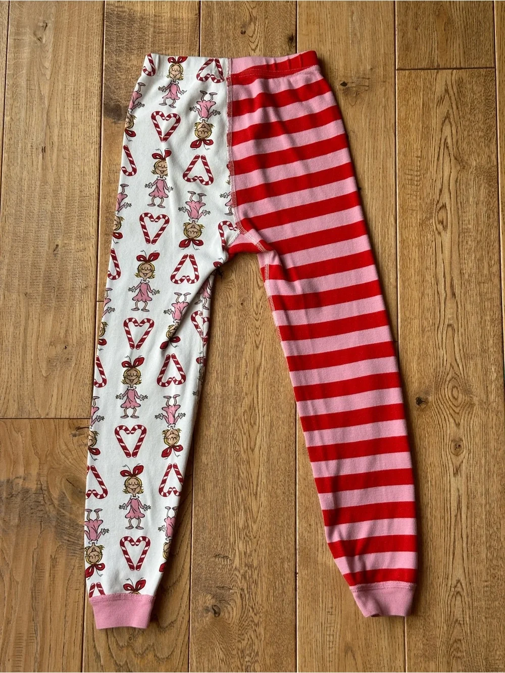 Hanna Andersson Dr. Seuss Grinch Cindy Lou Who Candy Cane Pajamas size 6-7